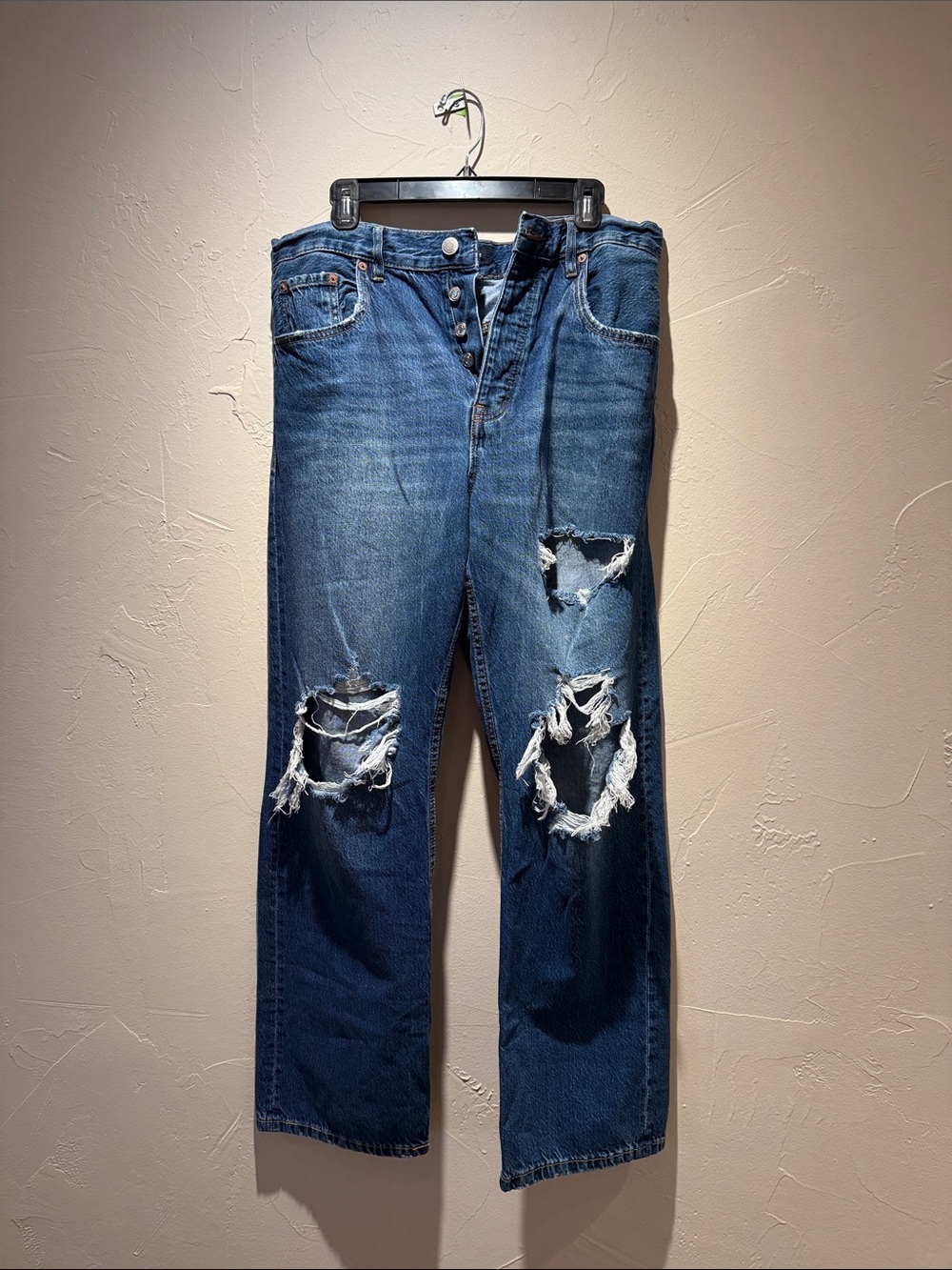 Aeropostale Dark Blue Denim Jeans with Gold Stitching
